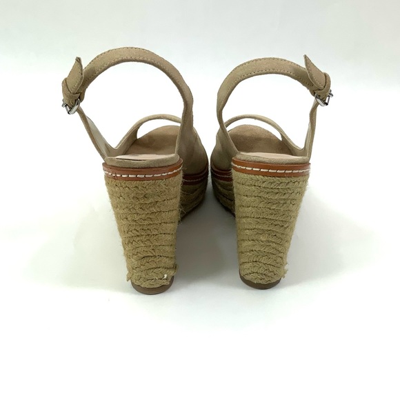 DV Open Toe Wedge Heels Espadrilles Sandals Beige - Picture 3 of 8